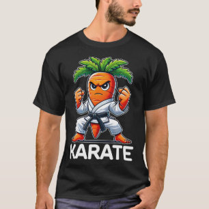 Funny Carrot Martial Arts Fighter Black Belt Karat T-Shirt