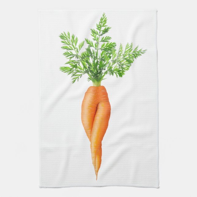 Funny carrot tea towel (Vertical)