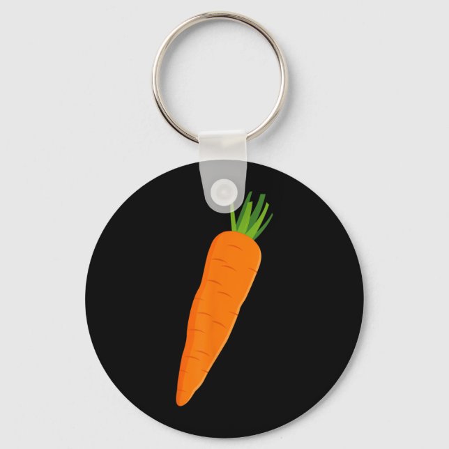 Funny Carrot Vegetable Halloween Key Ring (Front)