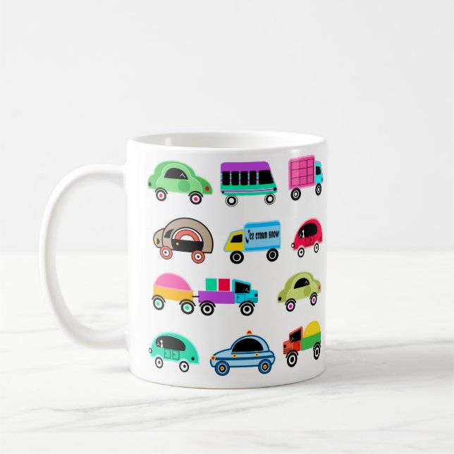Funny cars coffee mug (Left)