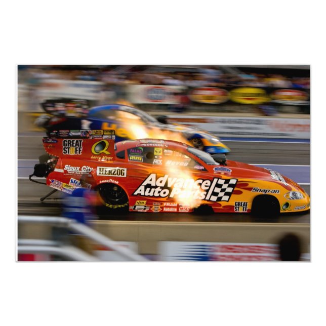 Funny Cars Drag Racing Photo Print (Front)