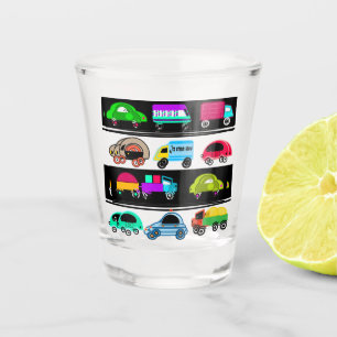 Funny cars shot glass