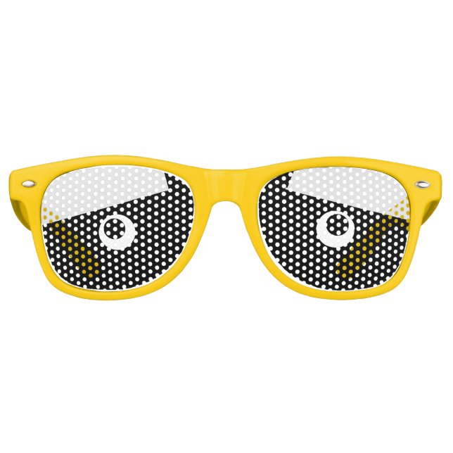 Funny Carton Comic Sad Eyes Party Sunglasses (Front)