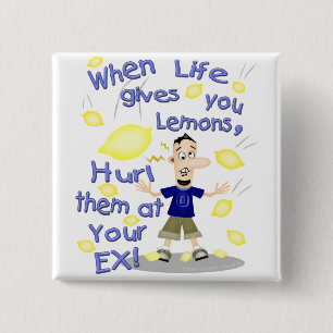 Funny Cartoon 15 Cm Square Badge
