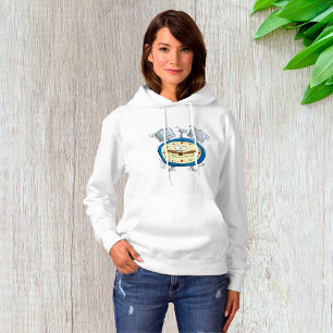 Funny Cartoon Alarm Clock Quirky Waking Up Hoodie