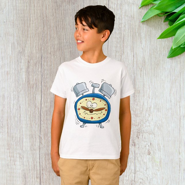 Funny Cartoon Alarm Clock Quirky Waking Up T-Shirt (Creator Uploaded)