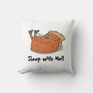 Funny cartoon anthropomorphic pumpkin pie cushion