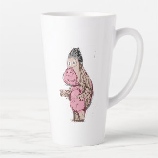 Funny Cartoon Ape & Monkey Sketch Latte Mug