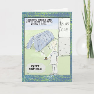 Funny Cartoon Bowls Birthday Card