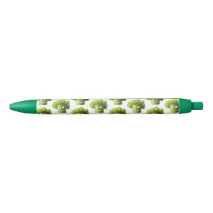 Funny Cartoon Broccoli Black Ink Pen