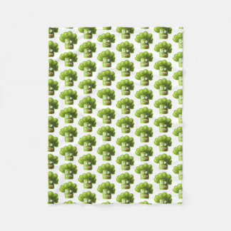Funny Cartoon Broccoli Pattern Fleece Blanket