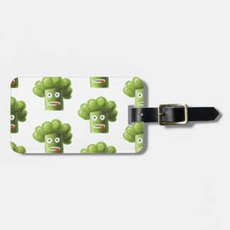 Funny Cartoon Broccoli Pattern Personalised Luggage Tag