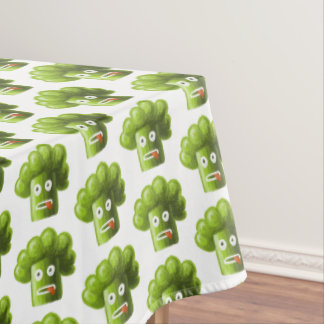 Funny Cartoon Broccoli Pattern Tablecloth