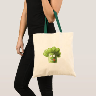 Funny Cartoon Broccoli Tote Bag