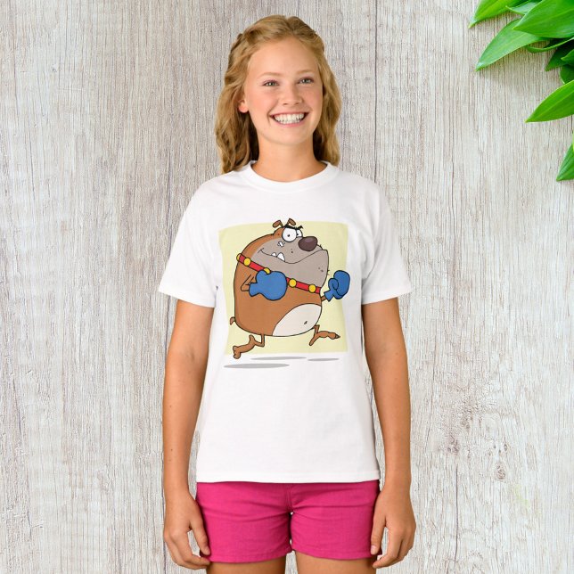 Funny Cartoon Bulldog Boxer Dog T-Shirt (Creator Uploaded)