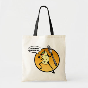 FUNNY CARTOON BURRITO GRAPHIC TOTE BAG