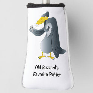 Funny Cartoon Buzzard Personalised Golf Head Cover