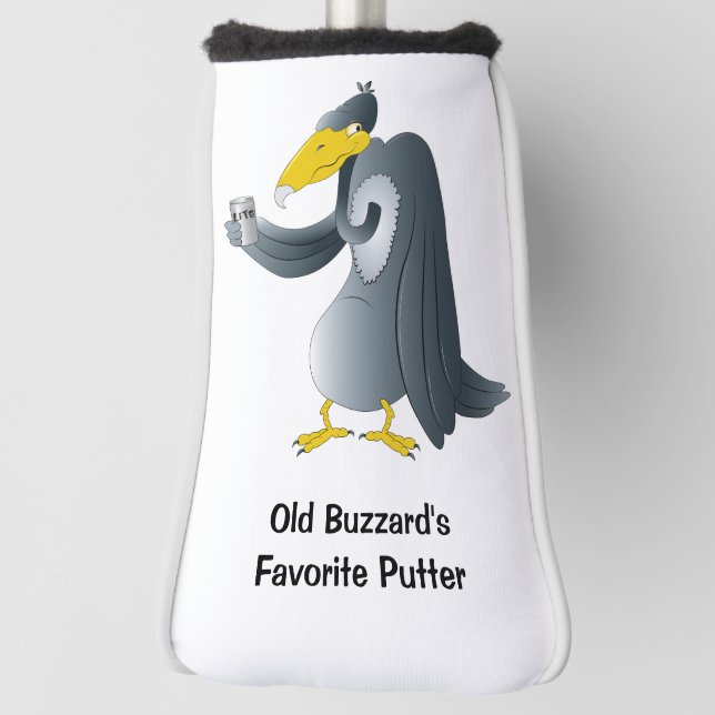 Funny Cartoon Buzzard Personalised Golf Head Cover (Rotate 90)