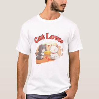 Funny Cartoon Cat Lover Humour Trendy Design  T-Shirt