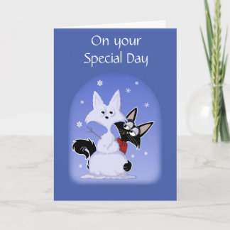 Funny cartoon cat on your special day birthday card