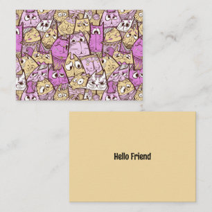 Funny Cartoon Cats Card