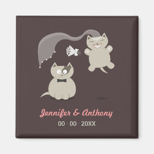Funny Cartoon Cats - Save the Date magnet
