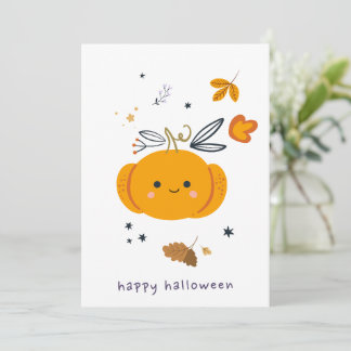 Funny cartoon cats with brooms, pumpkins and ghost