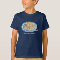 funny cartoon character blue hat and apple pie