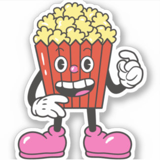 Funny Cartoon Character Popcorn