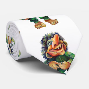 Funny Cartoon Character Troll Quirky Novelty  Tie