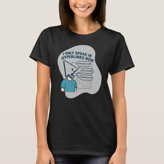 Funny cartoon character with mouse cursor head  T-Shirt (Front)