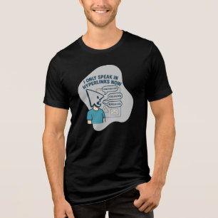 Funny cartoon character with mouse cursor head  Tri-Blend shirt