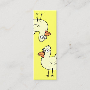 Funny Cartoon Chicken Bookmark Mini Business Card