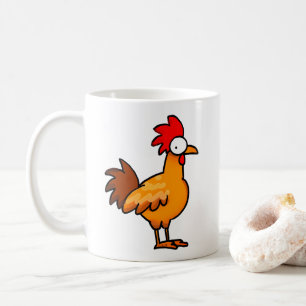 Funny Cartoon Chicken Illustration Coffee Mug
