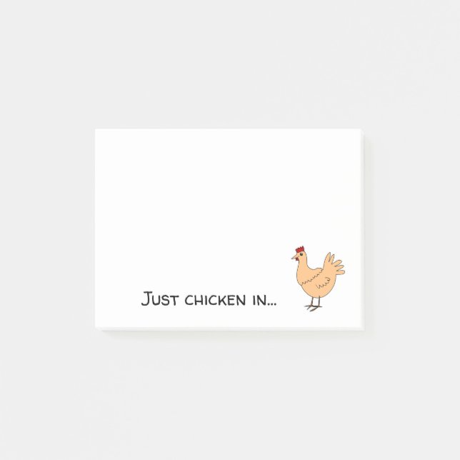 Funny Cartoon Chicken Pun Chicken Lover Post-it Notes (Front)