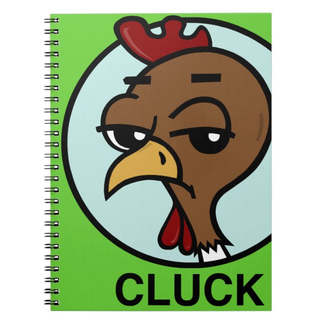 FUNNY CARTOON CHICKEN SPIRAL NOTEBOOK (Front)