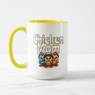 Funny Cartoon Chicks   Chicken Mum  Mug