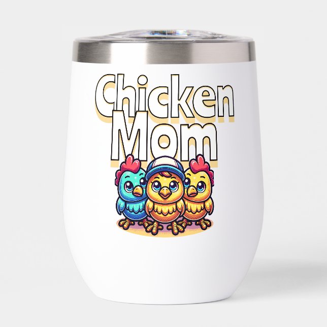 Funny Cartoon Chicks | Chicken Mum Personalised (Front)