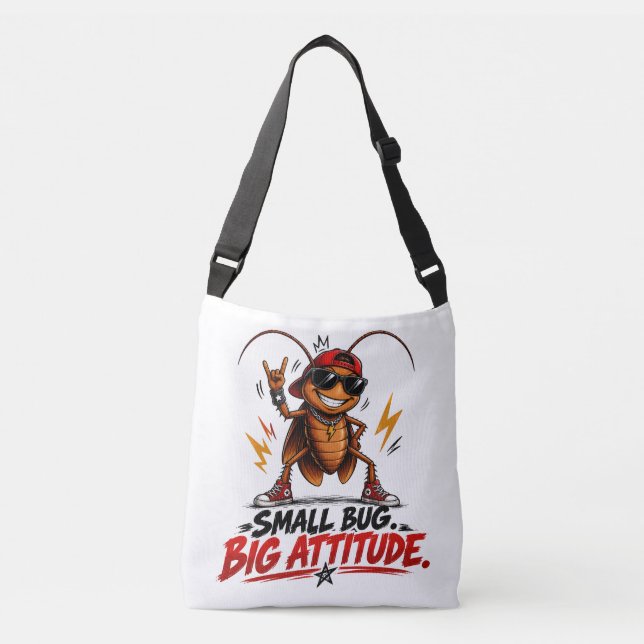 Funny Cartoon Cockroach Crossbody Bag | Cool  (Front)