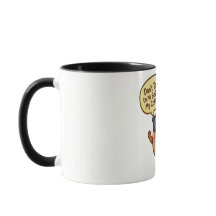 Funny Cartoon Coffee Bean "Don't Talk to Me" Mug