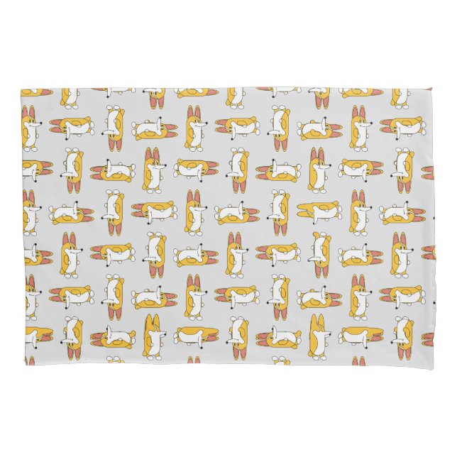 Funny Cartoon Corgi Pattern Pillowcase (Front)