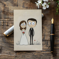 Funny Cartoon Couple Wedding