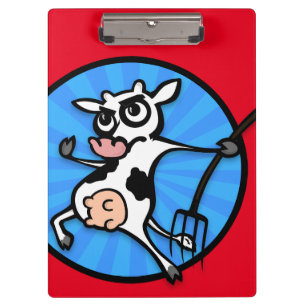 FUNNY CARTOON COW CLIPBOARD