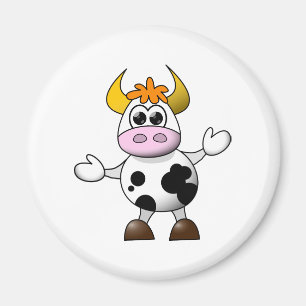 Funny Cartoon Cow Magnet