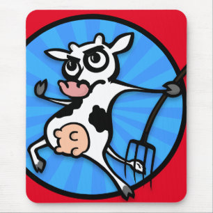 FUNNY CARTOON COW MOUSE PAD