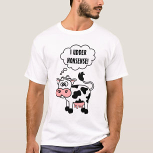 Funny Cartoon Cow Speech Bubble T-Shirt