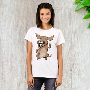 Funny Cartoon Crazy Dog Hilarious Cute Pet T-Shirt
