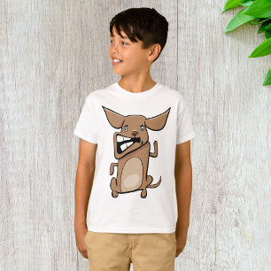Funny Cartoon Crazy Dog Hilarious Cute Pet  T-Shirt