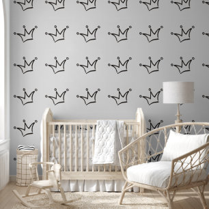 Funny Cartoon Crown - black 1 Wallpaper