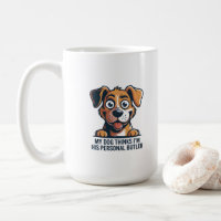 Funny Cartoon Dog Butler Quote